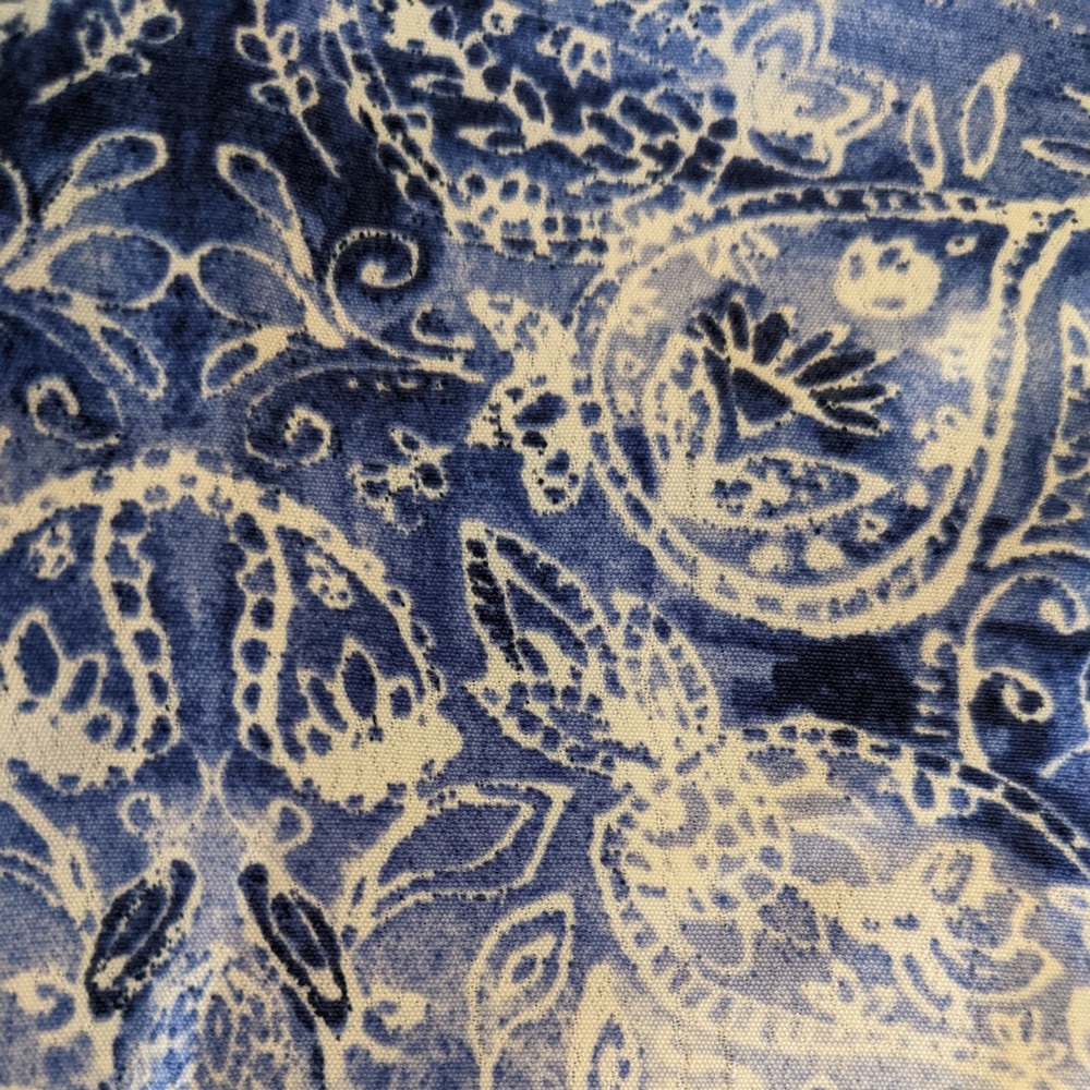 AQUA Dress Blue Paisley S/L Handkerchief hem NWT S - Picture 13 of 13